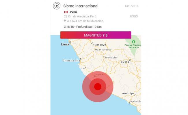 Al menos 2 muertos y 65 heridos tras sismo en Perú