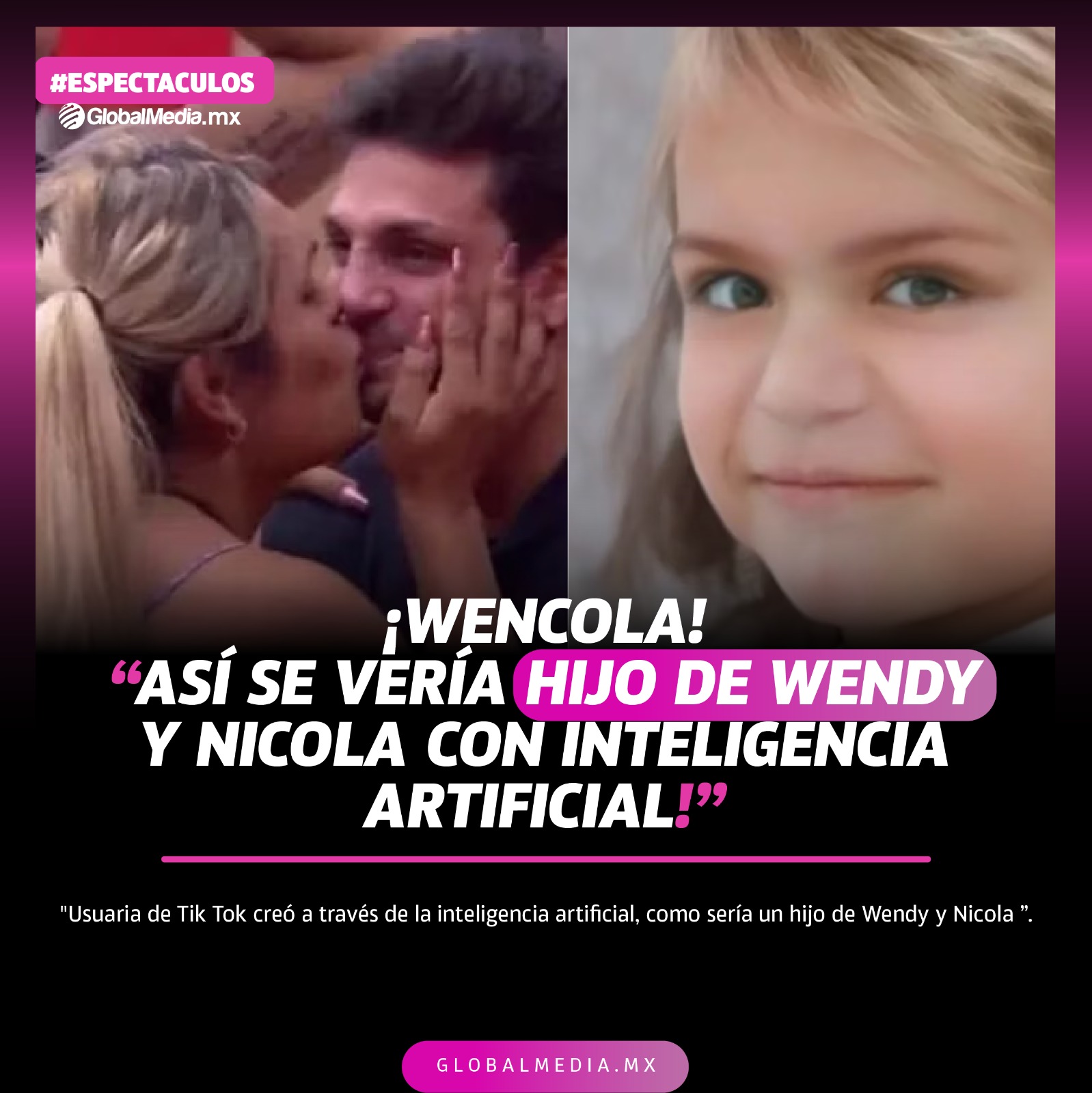 WENCOLA ASÍ SE VERÍA HIJO DE WENDY Y NICOLA CON INTELIGENCIA ARTIFICIAL